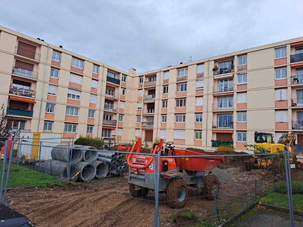 Travaux de VRD réseaux secs et humides